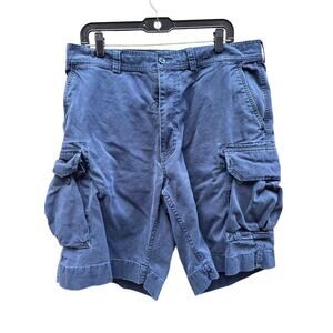 Polo Ralph Lauren Cargo Shorts Utility Distressed Baggy in‎ Navy, Size 36
